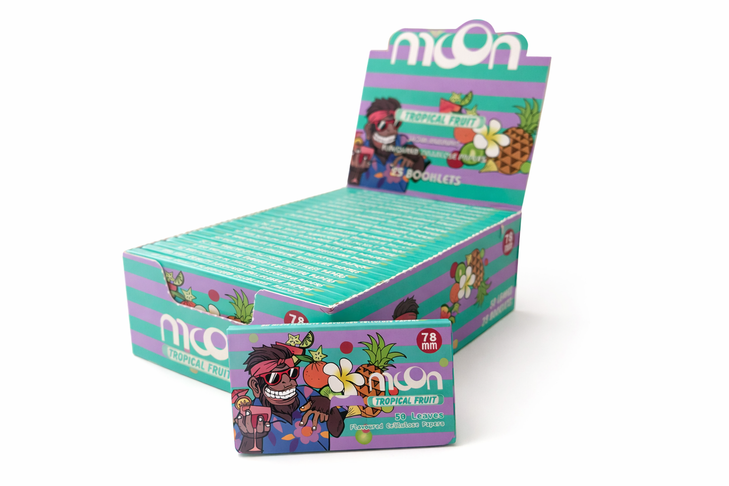 🌴 Papel de Fumar Moon de Celulosa Sabor Tropical – Transparente, Aromático y de Combustión Lenta