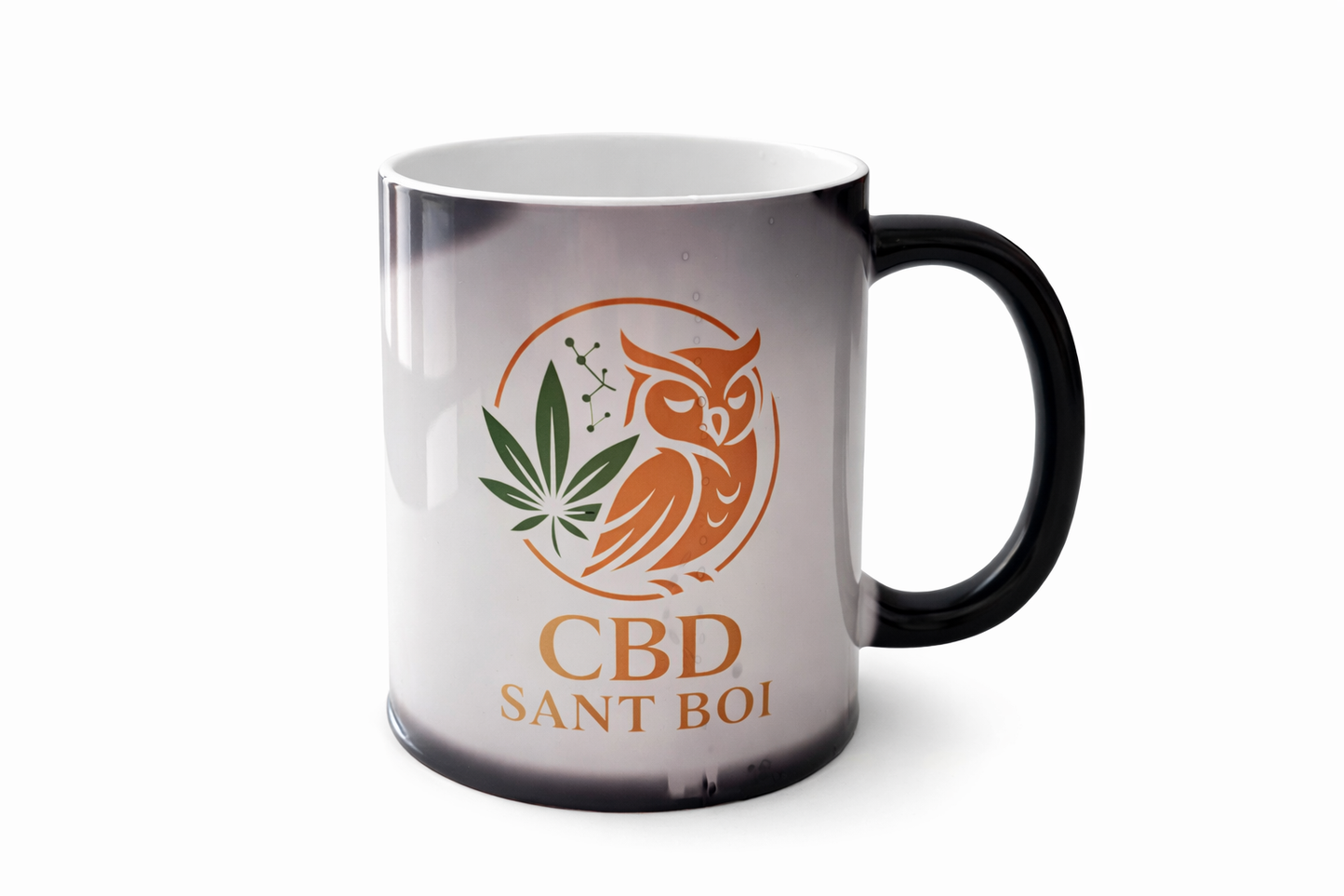 🖤 Taza Mágica Negra con Logo – El Calor Revela Nuestra Marca