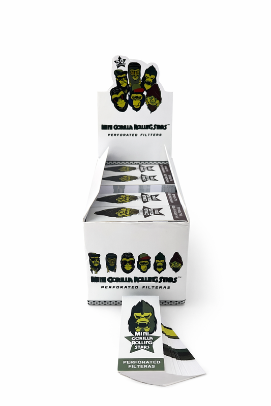 🦍 Boquillas de Cartón Mini Gorilla Rolling Stars – Compactas, Resistentes y 100% Naturales